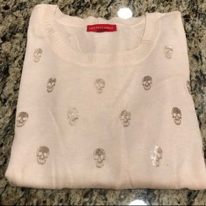 Longsleeve Skull Print Crewneck Sweater (S)